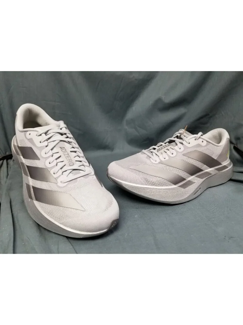 Adidas Adizero Evo SL M Silver Metallic JR3419 Men's Size 8.5 NEW NO BOX!